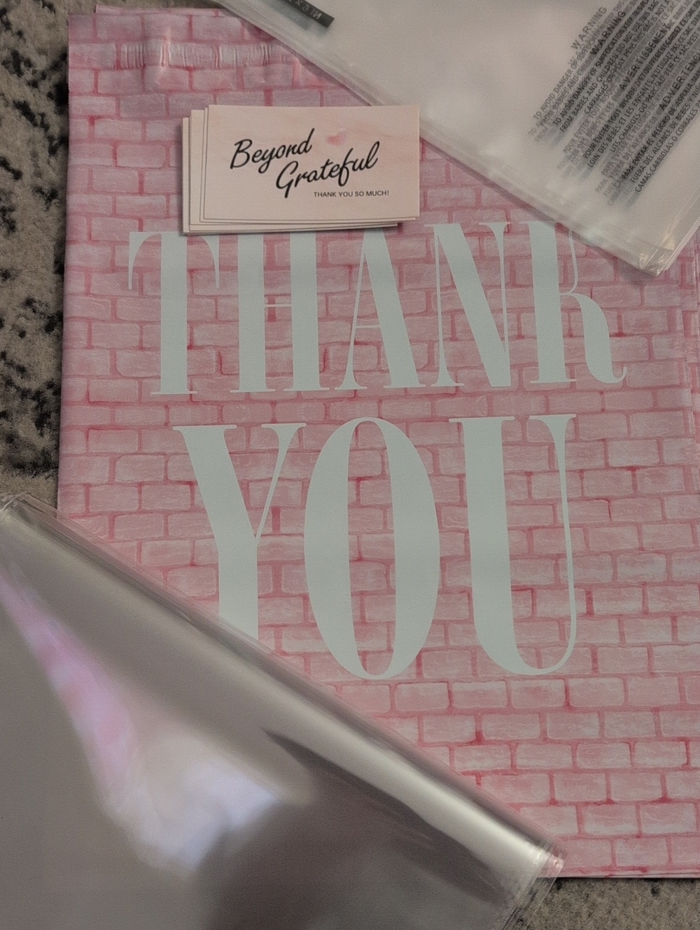 Polymailers 'Thank You' Gift Bag Set 50 Pieces